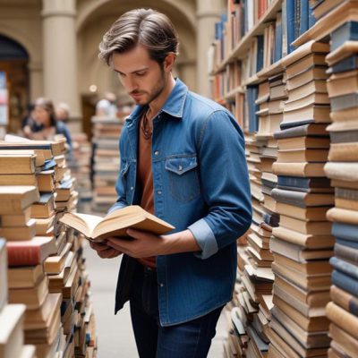 کتاب خواندن در کتابخانه