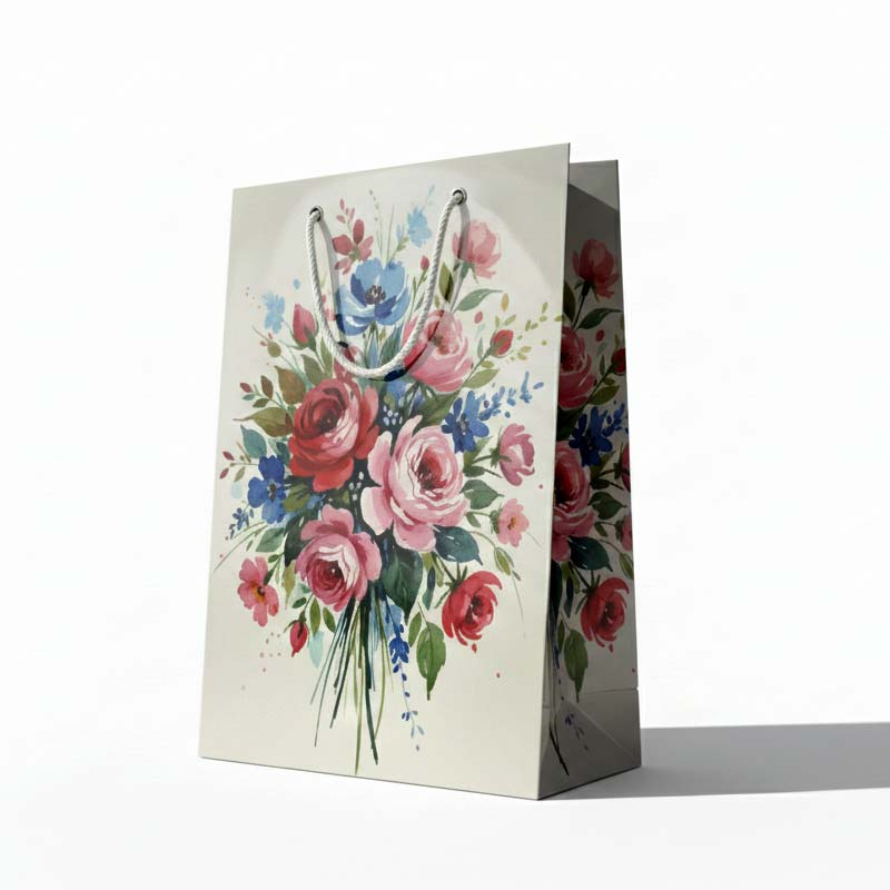 ساک دستی گلاسه ارتفاع 15 عرض 11 عطف 6