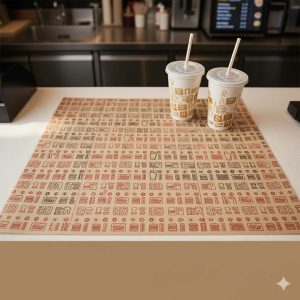 کاغذ کف سینی غذا با کاغذ کرافت