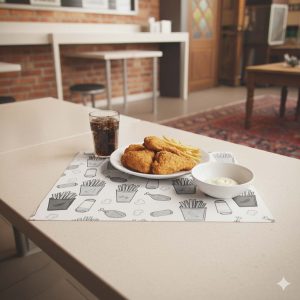 کاغذ کف سینی غذا